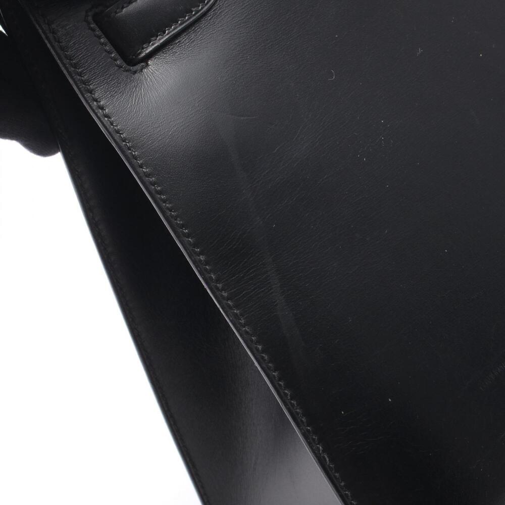 Hermes Kelly 32, 2-way handbag, calfskin (box calf leather), black. - Picture 11 of 13